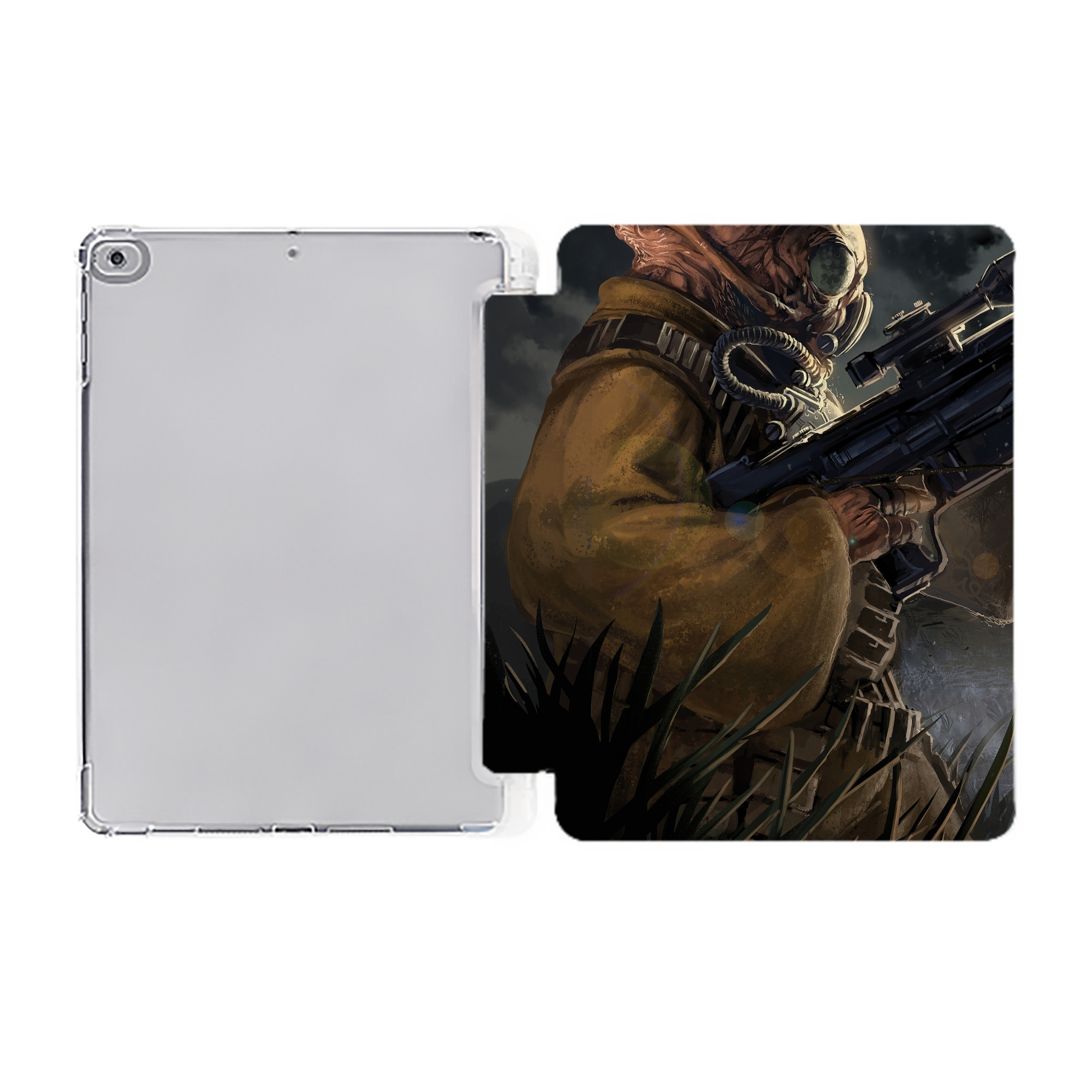 （画像用） スター・ウォーズ Star Wars IPad ケース ペン収納付き 三つ折りスタンド PUレザー×シリコン 対応機種9.5/10.5/10.9インチ